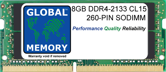 8GB DDR4 2133MHz PC4-17000 260-PIN SODIMM MEMORY RAM FOR DELL LAPTOPS/NOTEBOOKS